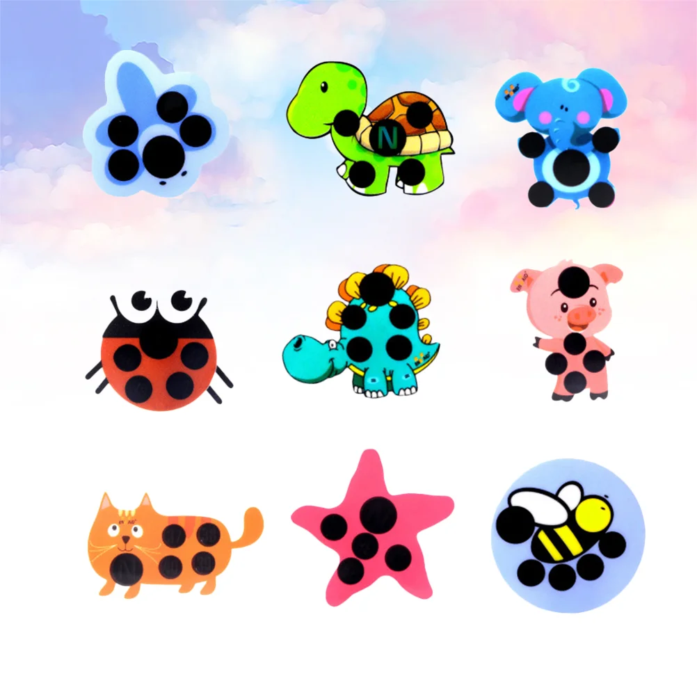 

9Pcs Face Stickers Cute Portable Practical Color Change for School