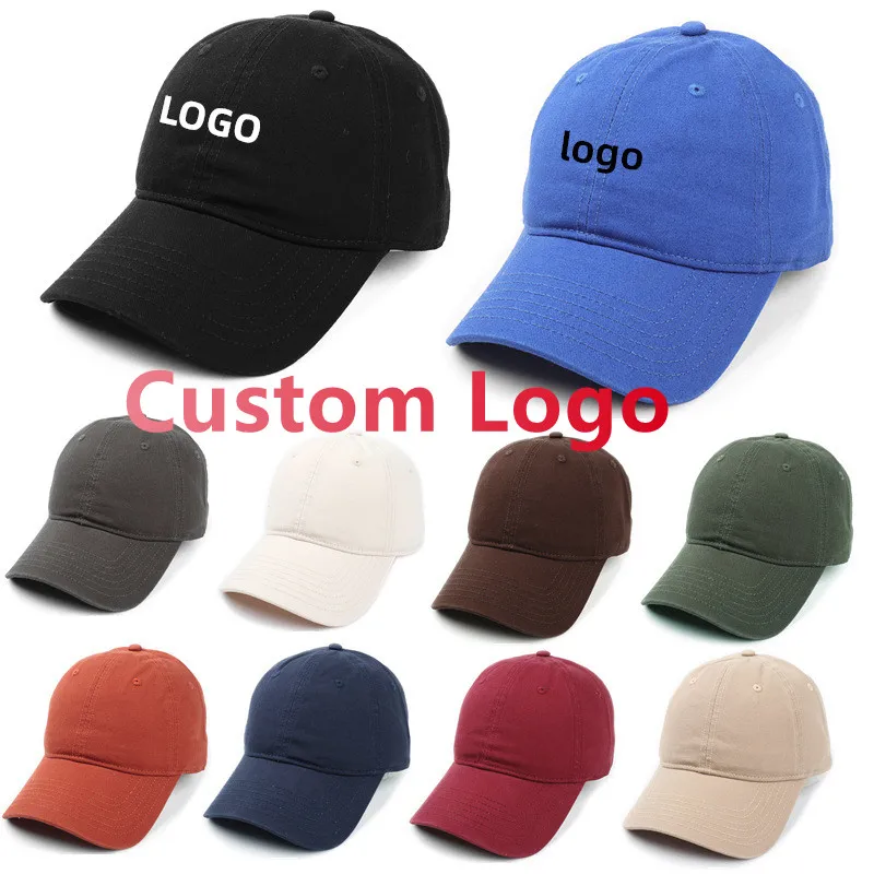 

DIY Custom Logo Cotton Baseball Cap For Adult Men Snapback Hats Women Embroidery Summer Casual Sun Hat Unisex Outdoor Sport Caps