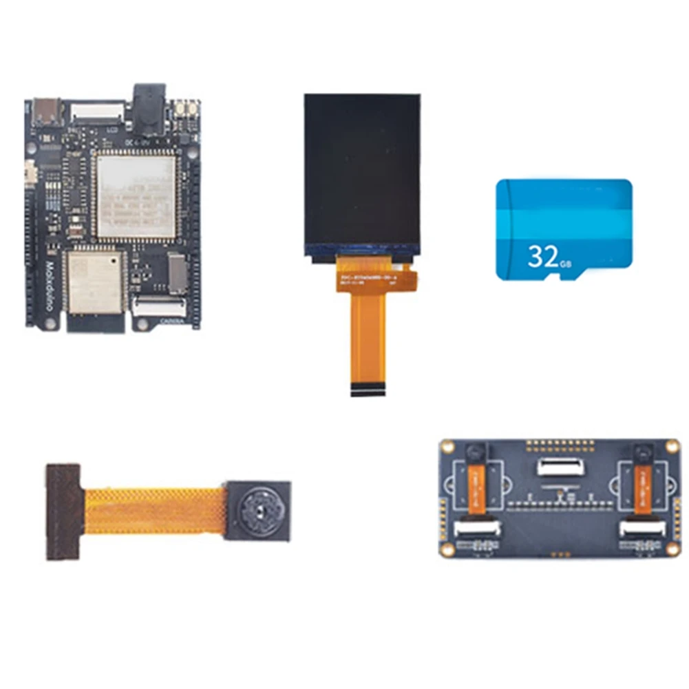 

For Maix Duino Development Board K210 RISC-V AI+LOT ESP32 Module with Cam+2.4 Inch Screen+Binocular Cam+TF