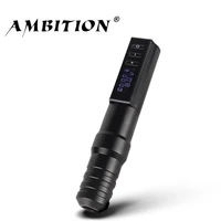 ambition professional wireless tattoo machine pen with portable power coreless motor digital led display for body art