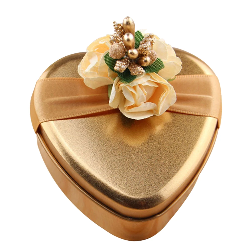 Box Candy Wedding Tinplate Gift Boxes Birthday Party Containers Cans Biscuit Present Heart Favor Favors Chocolate Decorative