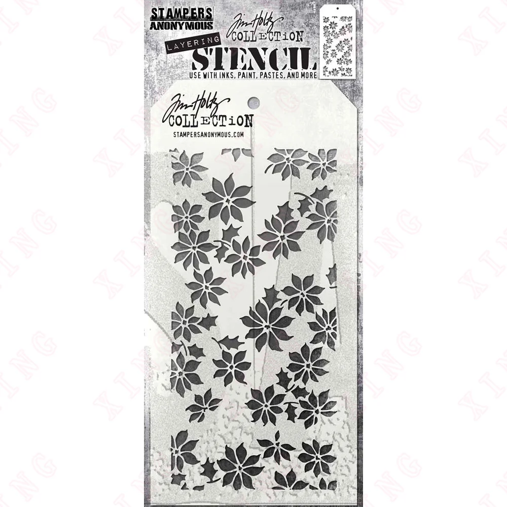

2022 Christmas Arrival New Diy Layering Stencils Painting Scrapbook Coloring Embossing Album Decorative Tiny Poinsettia Template