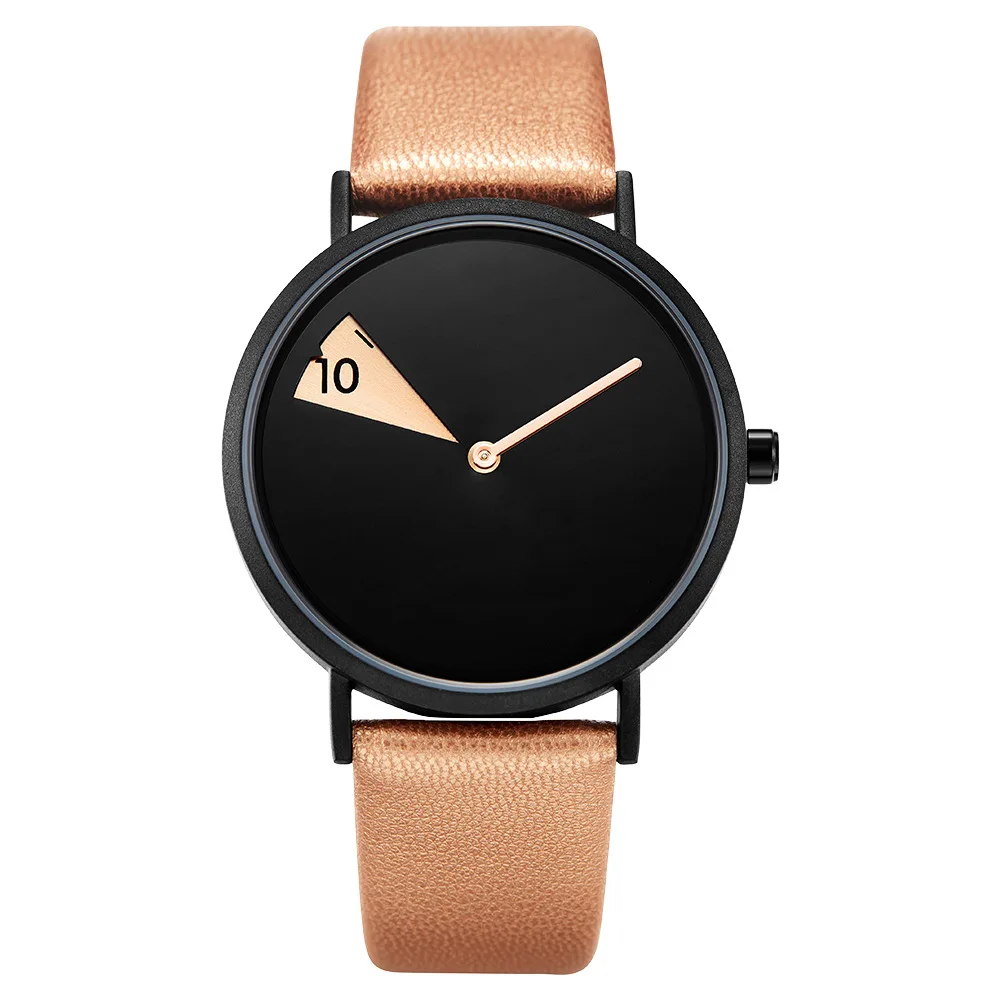 SK creative single needle personality watch female couple quartz waterproof men's watch leather strap