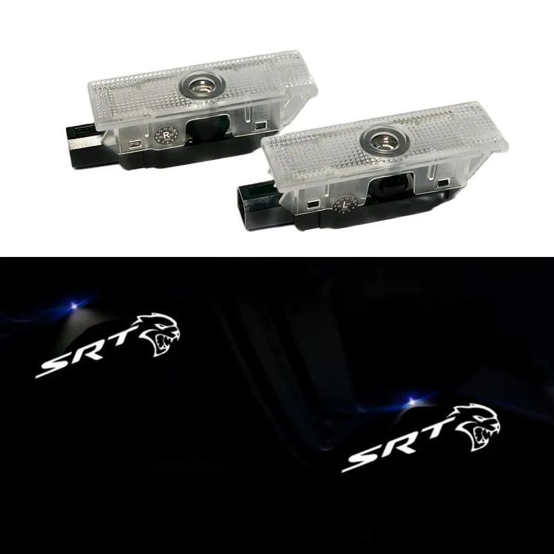 

2Pcs Led Car Door Welcome Lights For Dodge Challenger Emblem Courtesy Lamp Laser Projector Logo Badge Ghost Shadow Light