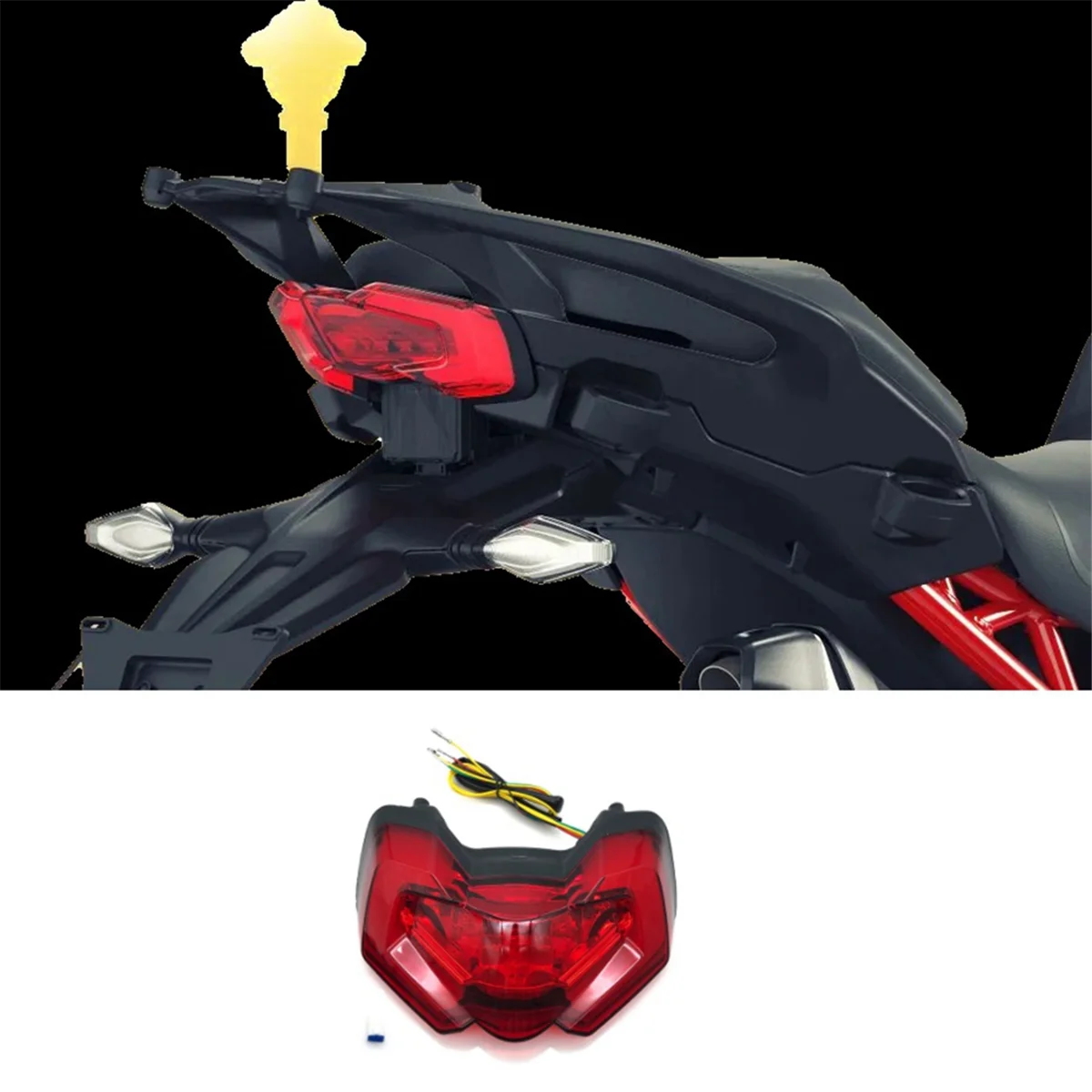 Мотоциклетный фонарь задний указатель поворота для DUCATI Multistrada V4S V4 1100 2021-2023 950