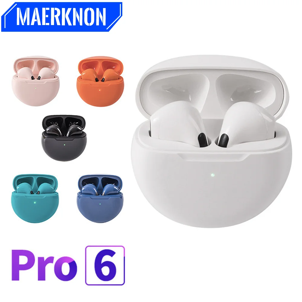 

TWS Air Pro 6 Bluetooth Headphones Wireless Earphones HiFi Stero Headset Waterproof Noise Cancelling With Mic Sport Earbuds