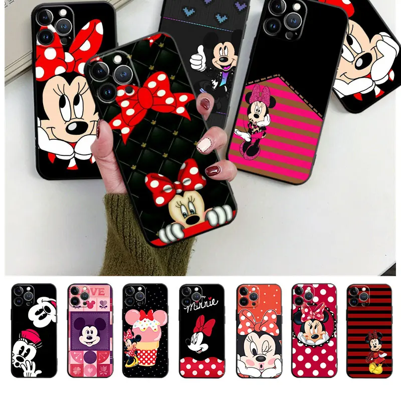 

Minnie Mouse For Apple iPhone 14 13 12 11 Pro Max X XS Max 8 7 Silicone Cover Soft Shell Phone Case