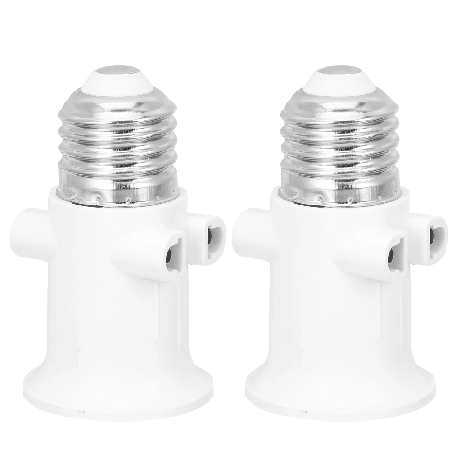 

2 Pcs Bracket Light Socket Outlet Bulb Adapter Plug Lamp Holder Converter Ceramics E27 Splitter