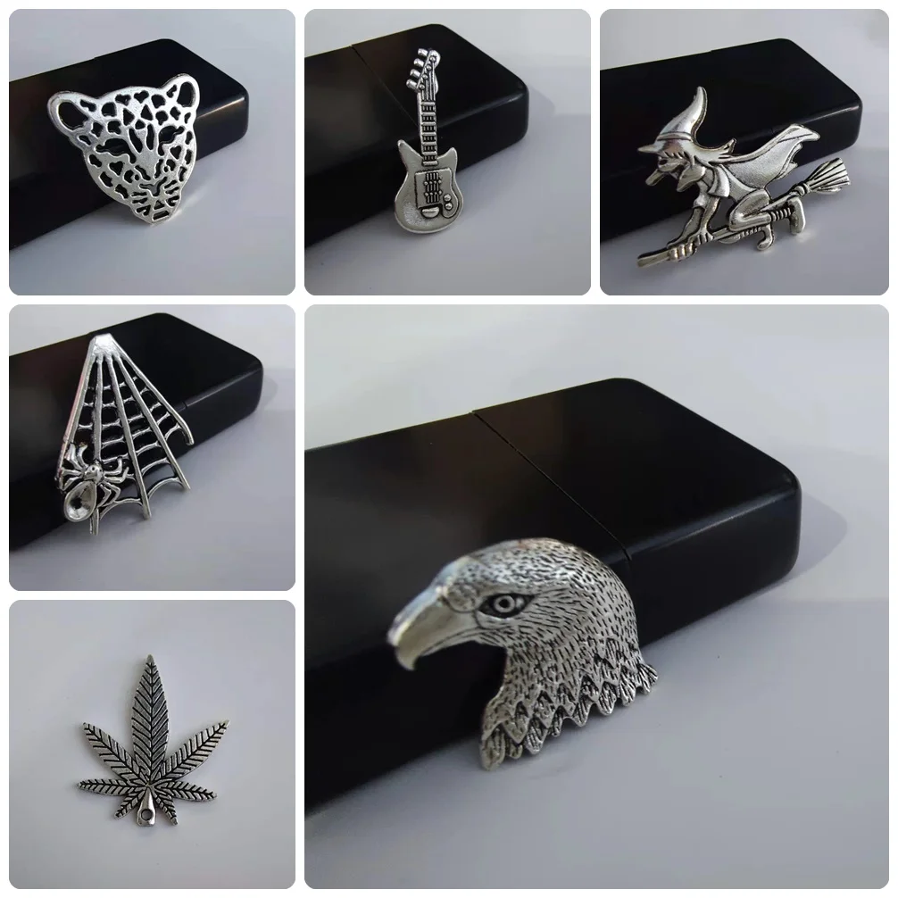 

Creative Multi style 3D silver animal Metal Badge For Zippo Kerosene Petrol Lighter DIY Handmade Decor Accessory Smoking Gadget
