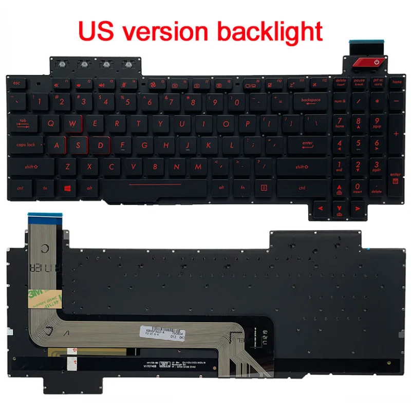 Фото Новая клавиатура для ноутбука ASUS FX503 FX503V/VM FX503VD FX63 FX63V FX63VD FX63VM FZ63 FZ63V ZX63V ZX63VE GL503 GL503V/VS №3