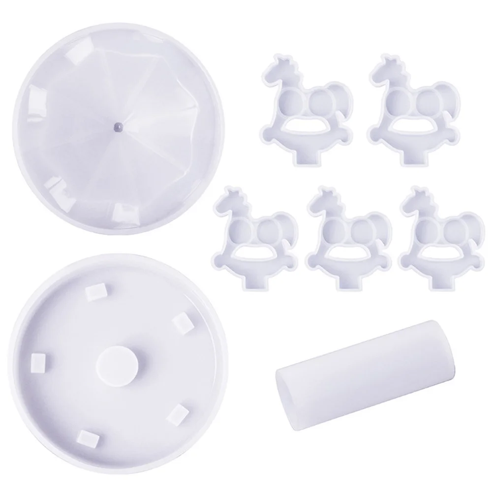 

Silicone Merry Go Round Diy Mold Molds Casting Carousel Epoxy Resin Making Crafts Supplies Horse Clay Polymer Melt Wax Non Stick