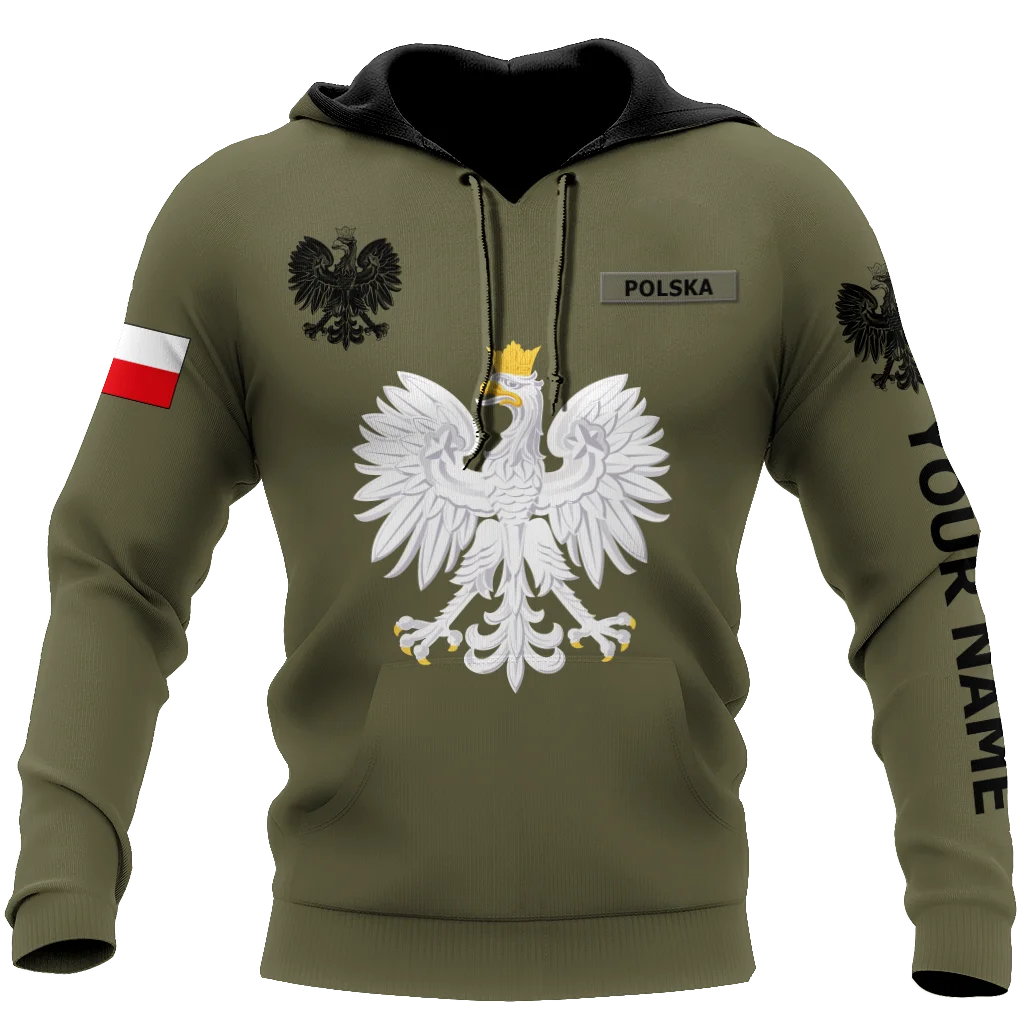 

Men's Hoodie 2022 Fashion Casual Home Sweater 3D Printing Polish Flag Pullover Personalized Street Oversized Jacket