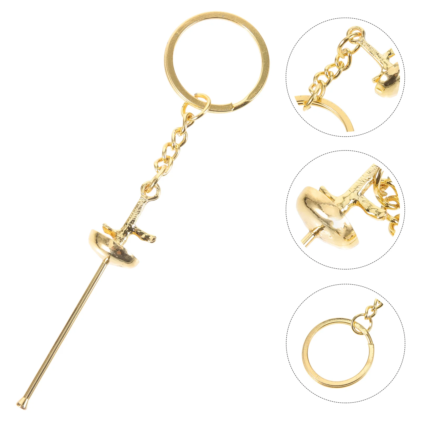 

Car Keychain Fencing Keychains Backpack Hanging Adorns Ring Design Metal Bag Lovers Gift Women