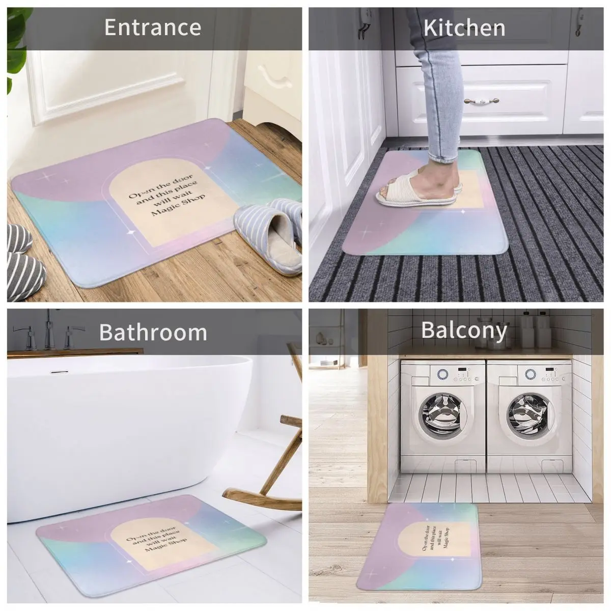 

Magic Shop BTS Carpet Decor 3D Rug Doormat Bathmat Anti-slip Entrance Living Room Home Kitchen Bathroom Water Oil Proof Balcony