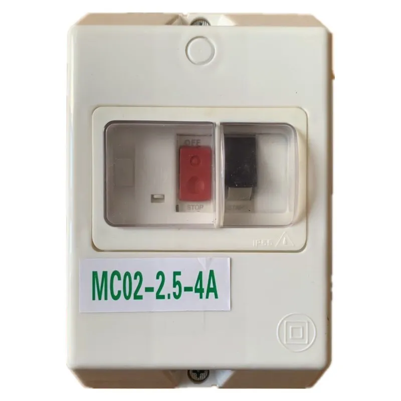 

Motor Protection Circuit Breaker Waterproof Switch Box MC02-9-14A GV2 Series MPCB Control Three-phase AC Motor