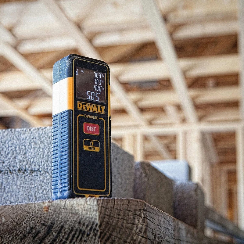Лазерный дальномер DEWALT DW065E портативный измеритель расстояния с черным