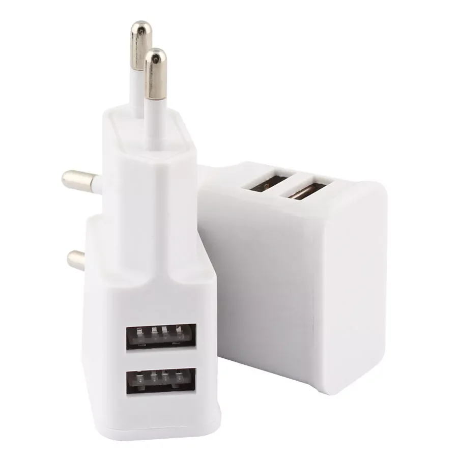 

2.0A Plug Dual Double USB Universal mobile phone charger Wall AC Power Charger Home or Travel For iphone xs xr xsmax ipad