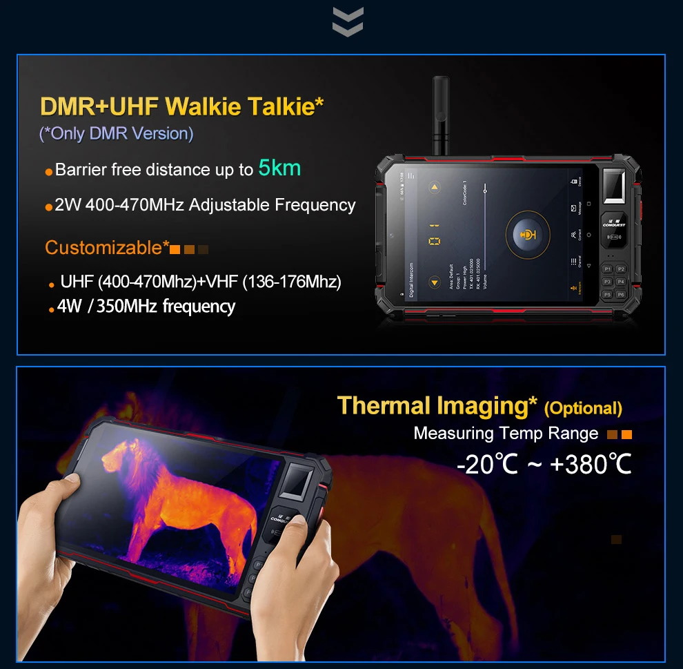 CONQUEST S22 120dB Колонка Android микроволновая печь 2 45 ГГц 5 8 4G Прочный планшетный ПК