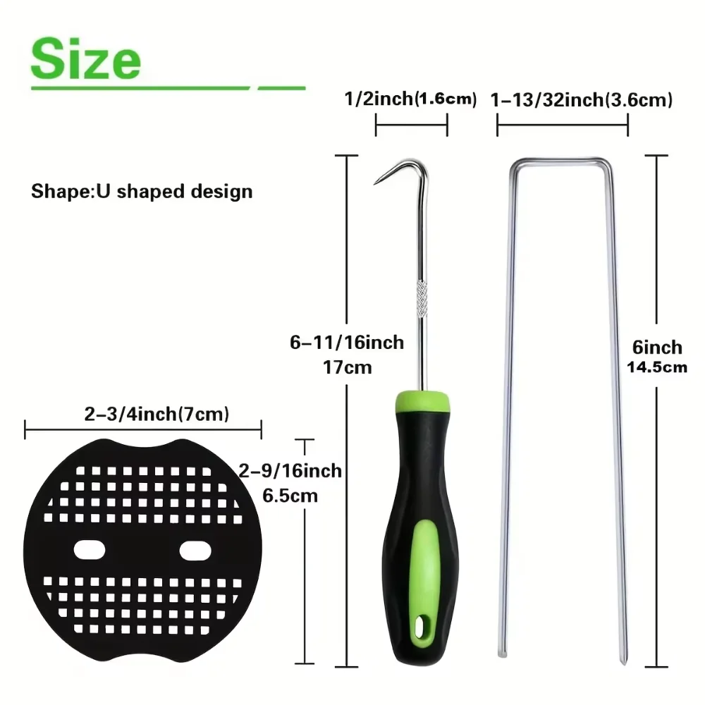 60-упаковку важких садових кілочків – U-подібні металеві садові скоби з гострими
