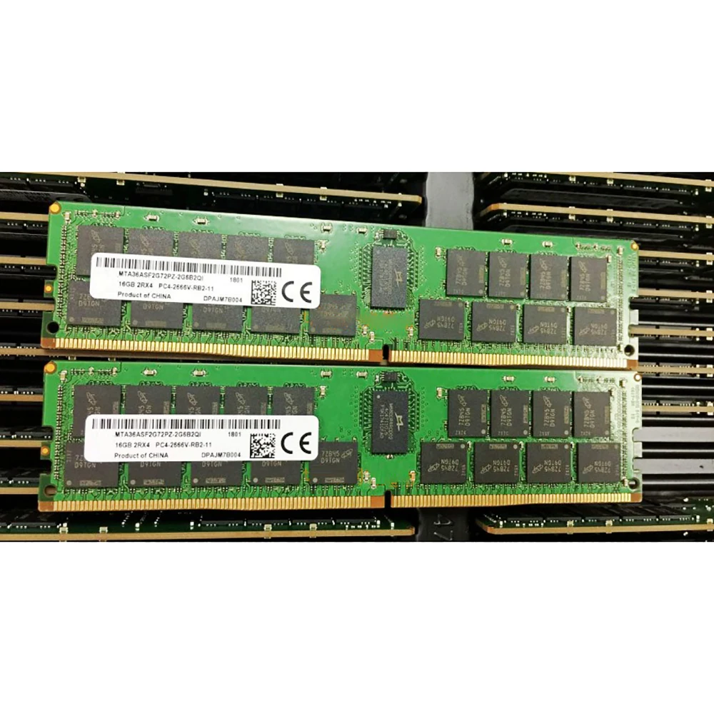 

1 шт. для MT RAM MTA36ASF2G72PZ-2G6B2QI 16G 16GB 2RX4 PC4-2666V 2666 DDR4 Серверная память
