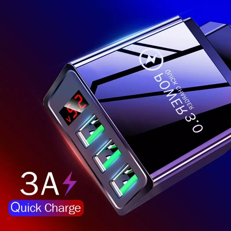 

Quick Charge 3.04.0 USB Charger For Samsung S20 S10 S9 iPhone 12 pro max 11 X Xiaomi Tablet EU US Plug Wall Mobile Phone Charger