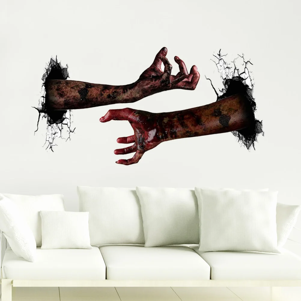 

Wallstickers Decals Decal Horrorhands Showcase Zombie Window Footprints Floor Splats Blood Scary