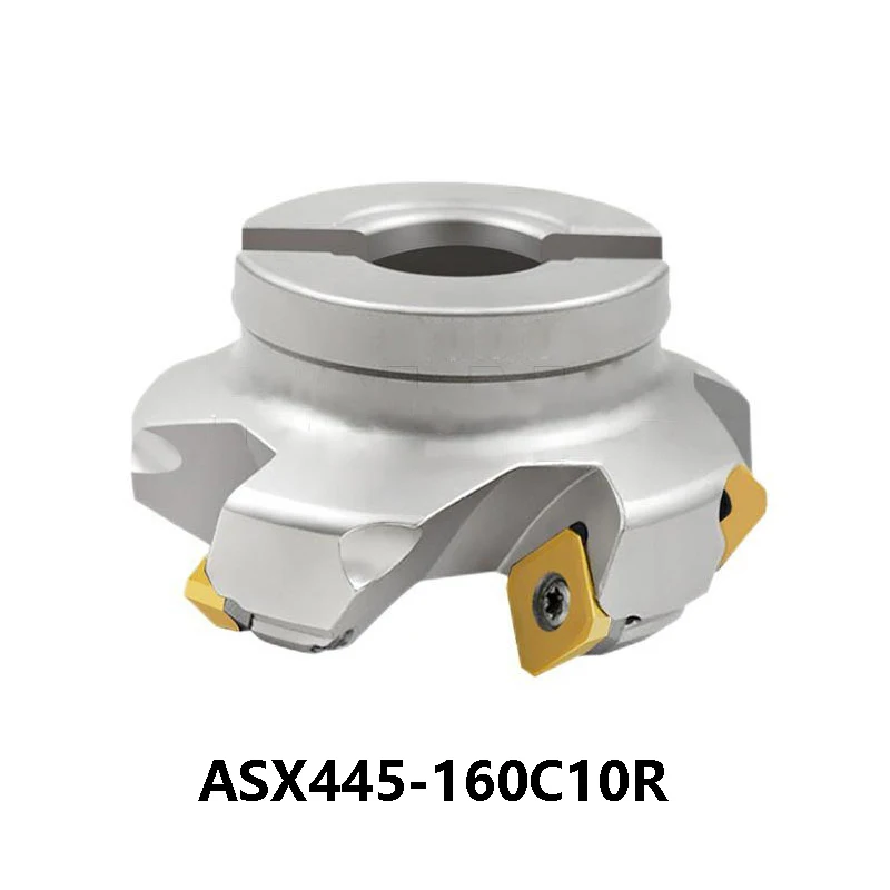 

OYYU ASX445-160C10R 10T Milling Cutter Head CNC Carbide Inserts SEMT 45 degree CNC Cutting Tool Flat Mill