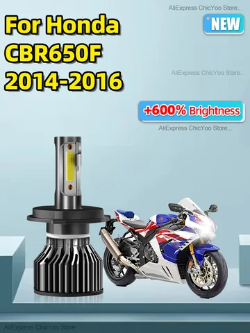 Светодиодные фары для мотоцикла Honda CBR650F 2014 2015 2016 1 шт. H4 Canbus мотоциклетная лампа 60 Вт лампы высокой мощности 6000K COB чип