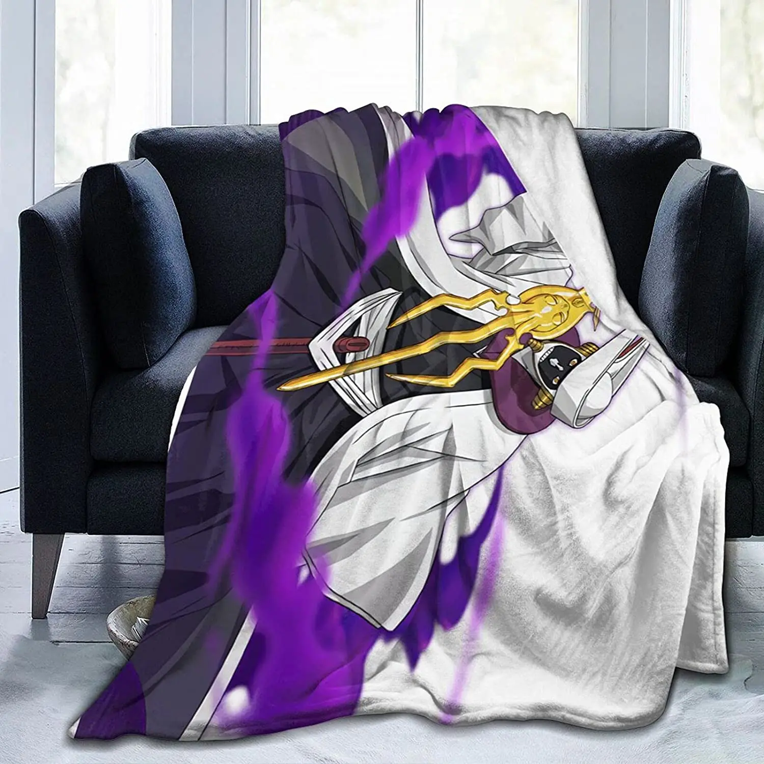 

Mayuri Kurotsuchi Fluffy Soft and Comfortable Blanket, Anime Warm Embrace of Sympathy