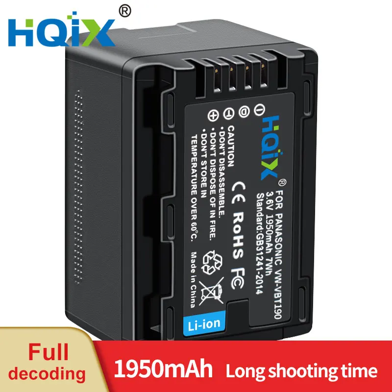 HQIX для Panasonic HC-VX870 VX980 VX985 WX970 WXF1 WXF955 V480 WXF990 V780 V770 V720 V550 V520 Зарядное устройство камеры