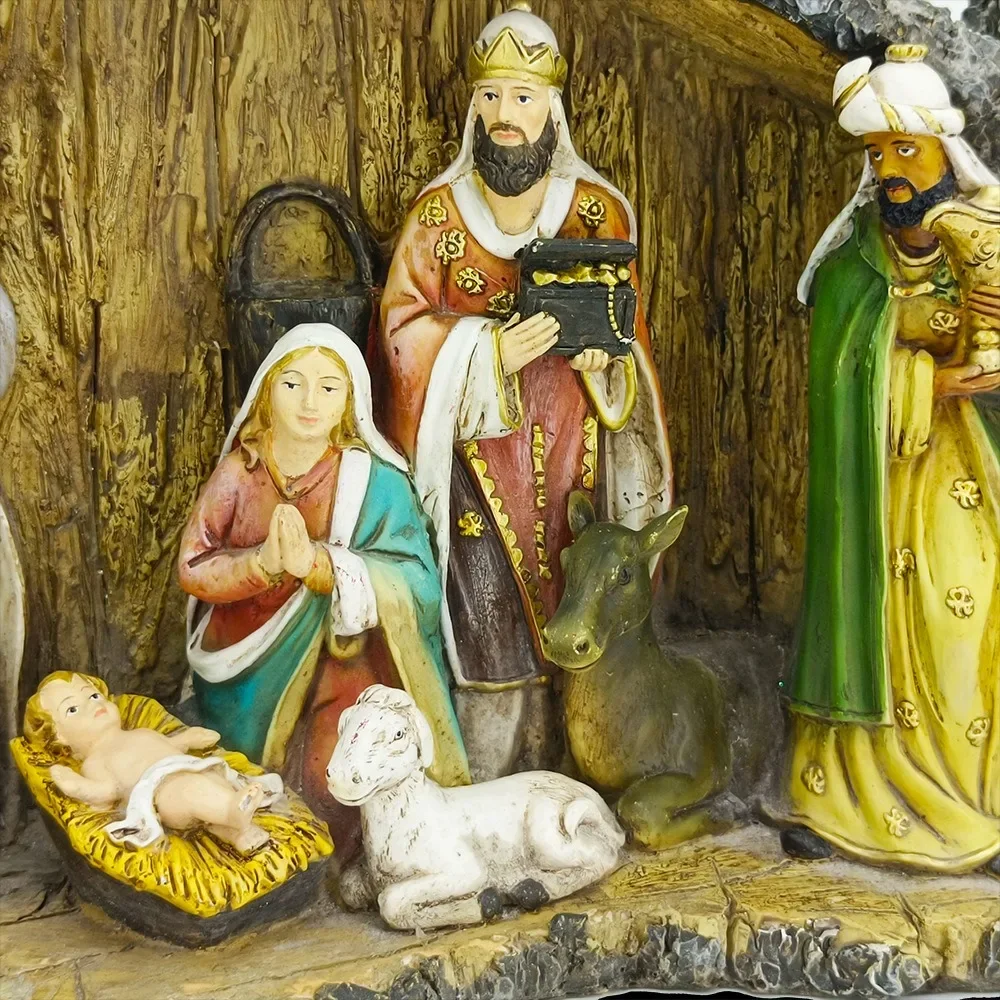 Witt Sacred Home украшения из смолы Рождественский дом яслей религиозные христианские