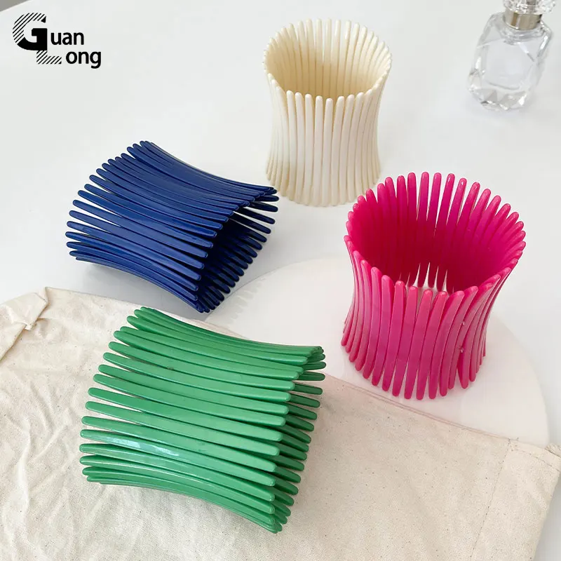 Женские винтажные браслеты с большими длинными бусинами широкий браслет в