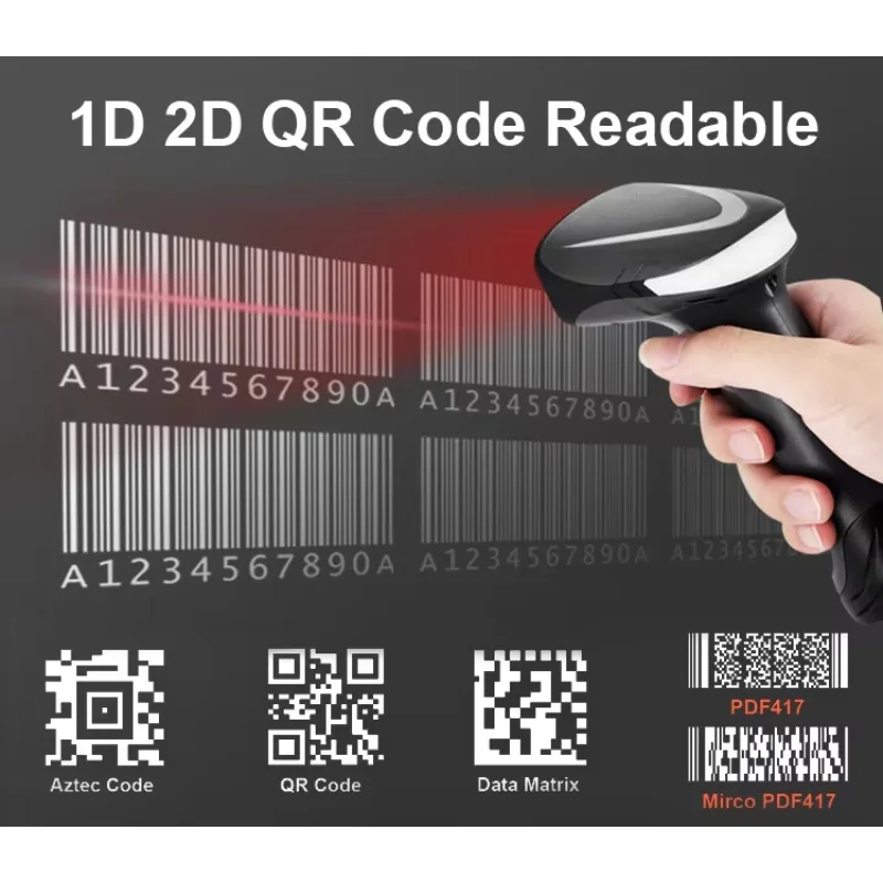 Фото Портативный проводной USB-сканер штрих-кодов 1D/2D и QR-кодов №2