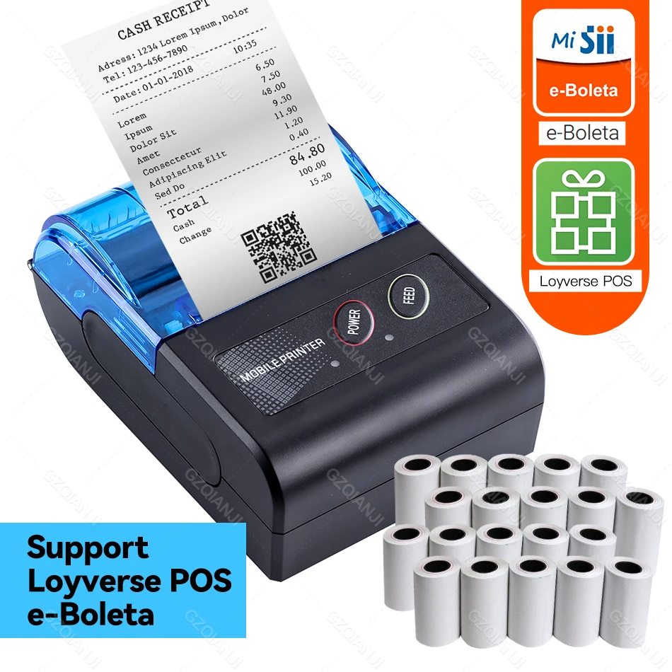 

58mm Wireless Mini Thermal Printers Portable Receipt Printer Thermal BT Mobile Phone Android POS PC Pocket Bill Makers Impresora