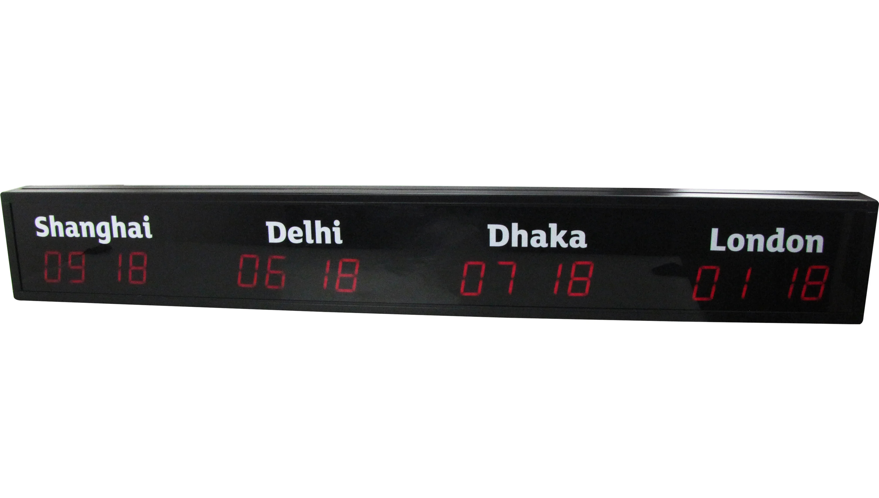 Customizable World Time Zone Wall Led Digital Display World Clock Terminal Buildingword Clock Led