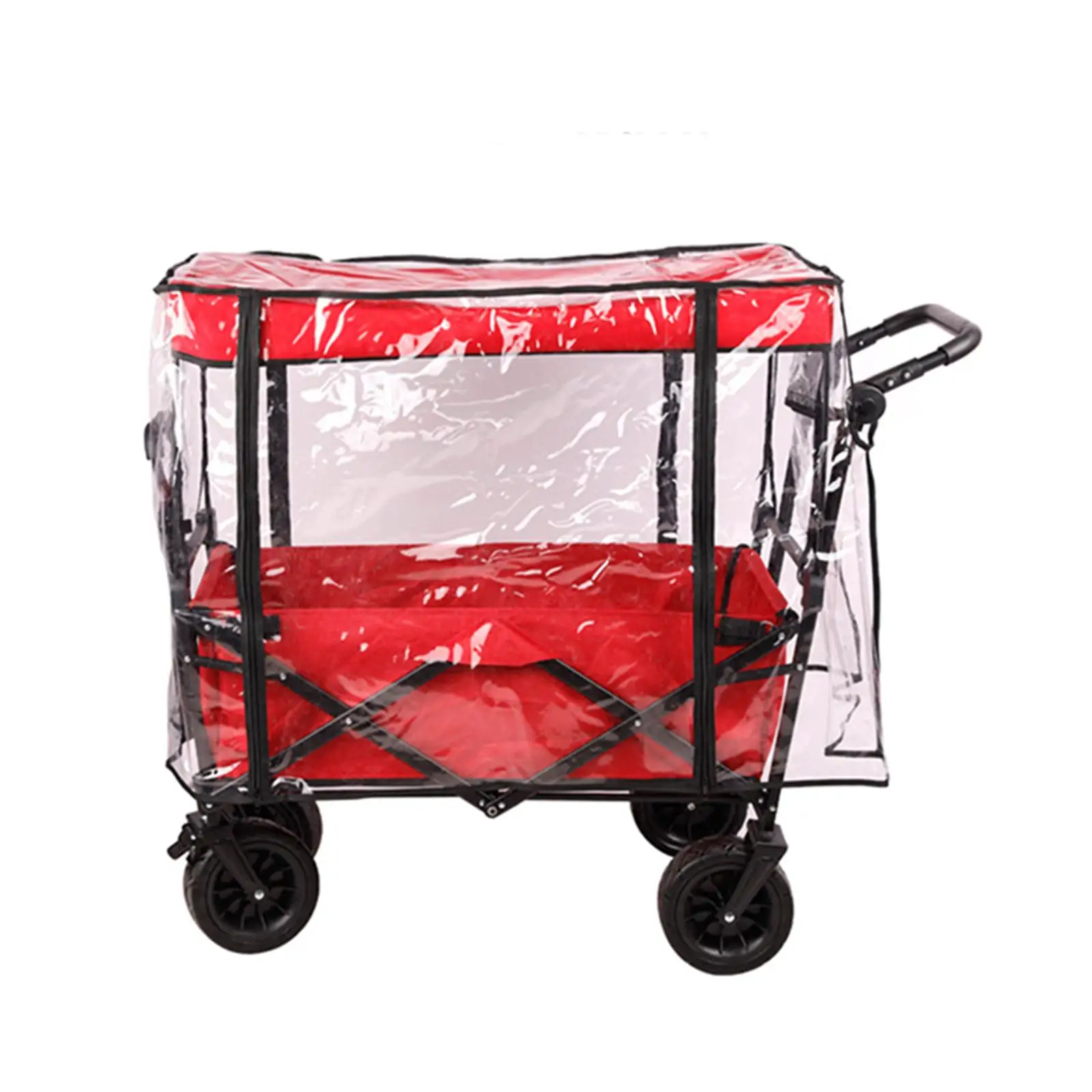 

Collapsible Wagon Cart Waterproof Cover Canopy Durable Portable Transparent