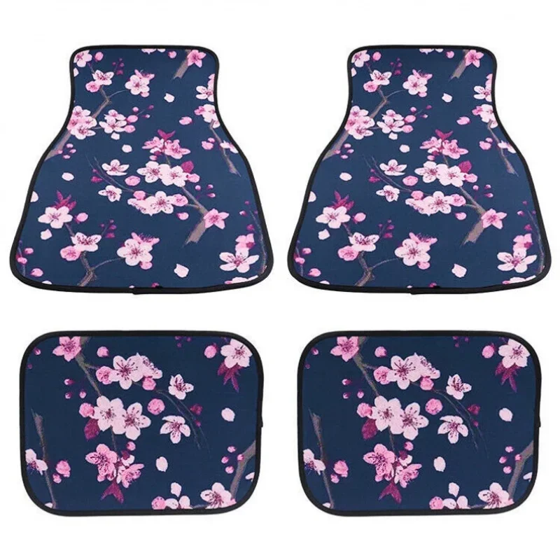 4 шт. универсальные напольные коврики jdm sakura flower