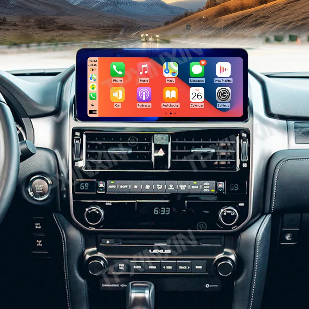 Автомобильная магнитола с ЖК-дисплеем 10 25 дюйма Android 13 для Lexus GX400 GX460 2010-2019
