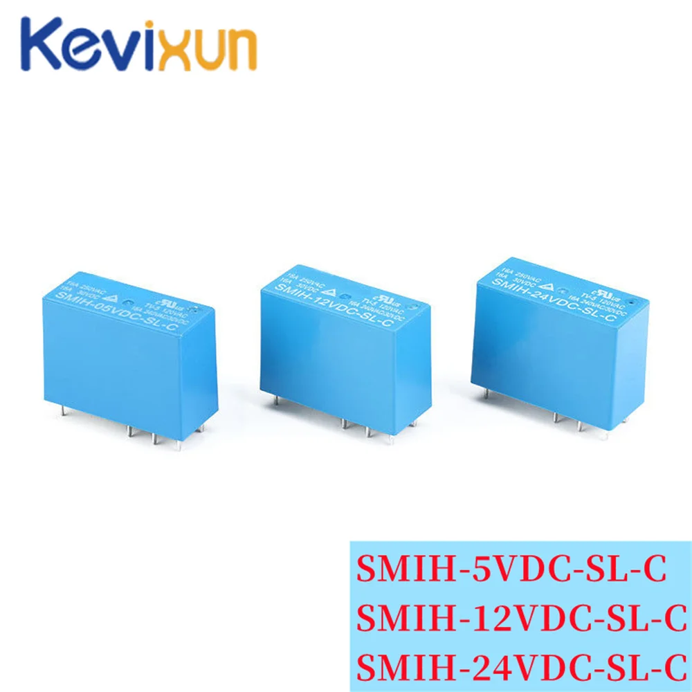 10PCS/lot Power relays SMIH-05VDC-SL-C SMIH-12VDC-SL-C SMIH-24VDC-SL-C 5V 12V 24V 16A 8PIN A set of conversions