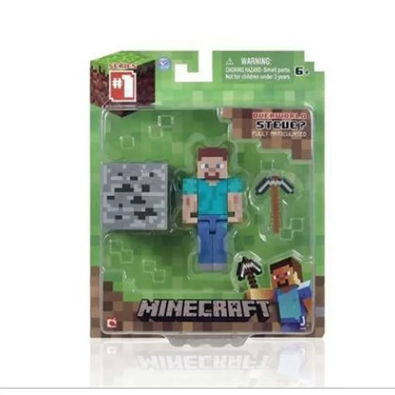 Minecraft Steve Alex Zombie Villager Фигурки Модель Аниме MC Игра Головоломка Собранная игрушка