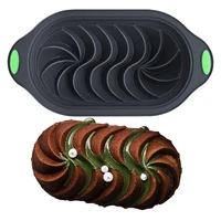 new swirl design toast bread moulds loaf pan kitchen bakeware silicone bundt cake molds pound cake baking tools
