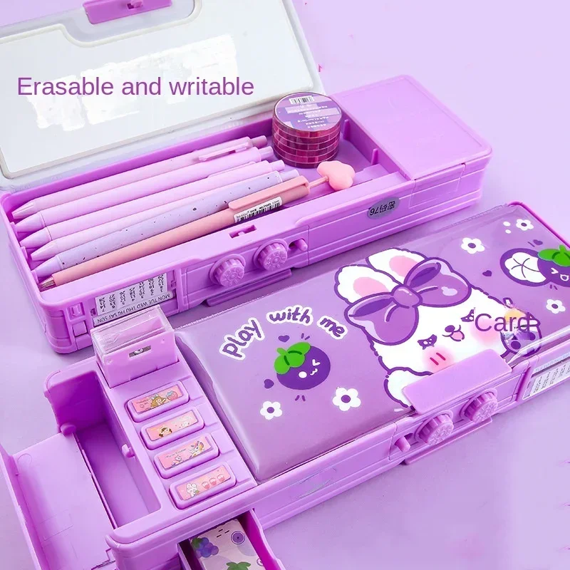 Пластиковый многофункциональный пенал с замком