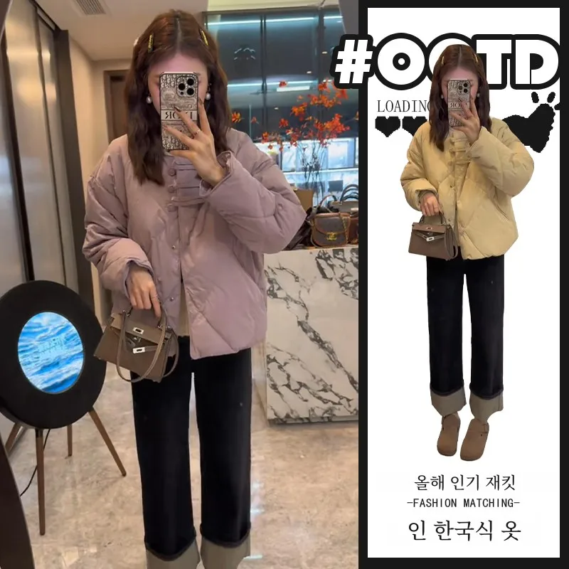 Осень-зима 2024 новый высококачественный кардиган с пряжкой куртка на хлопковой