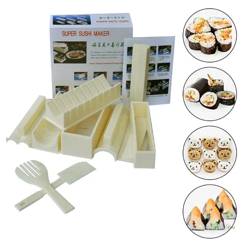 

41XB 10 шт. DIY искусственное оборудование для приготовления суши в рулоне форма Японский Рисовый шар форма для торта японский подарок