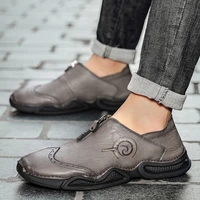2022 new summer mens leather casual shoes luxury fashion soft loafers moccasins breathable non slip driving shoes big size 48