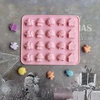 20 squirrel house silicone mold chocolate soap cake decorating diy kitchenware bakeware ice mold baking tools chocolate mold