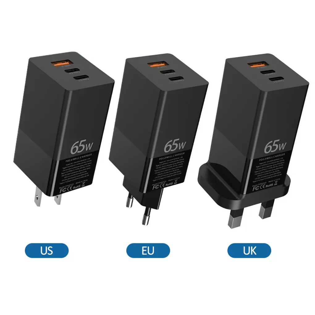 

Зарядное устройство USB Type-C, 65 Вт, QC 3,0