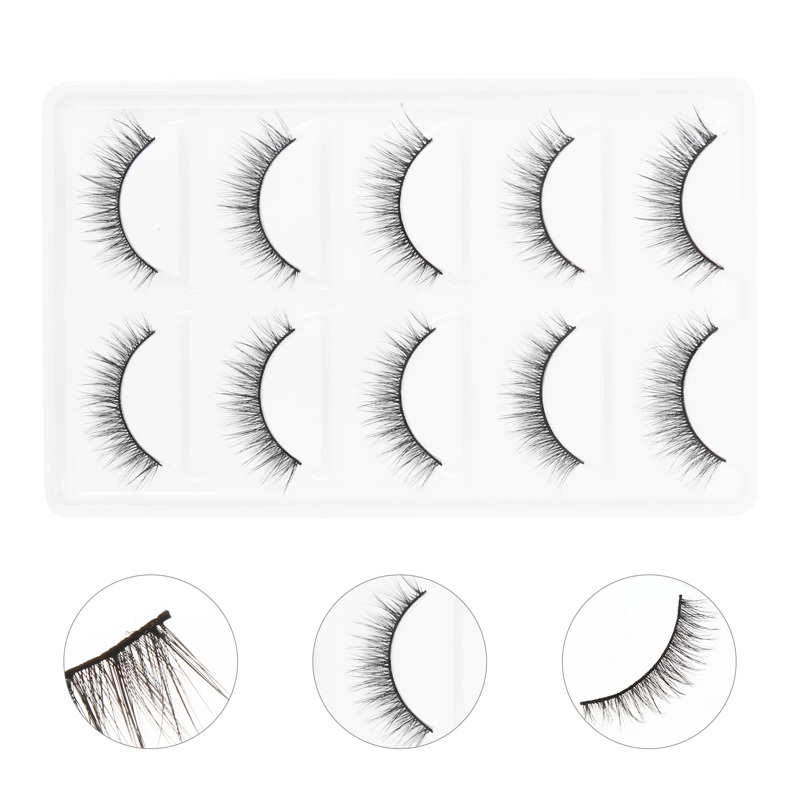 

5 Pairs Short Eyelash Makeup Thick Natural False Lashes Fake Curly Eyelashes