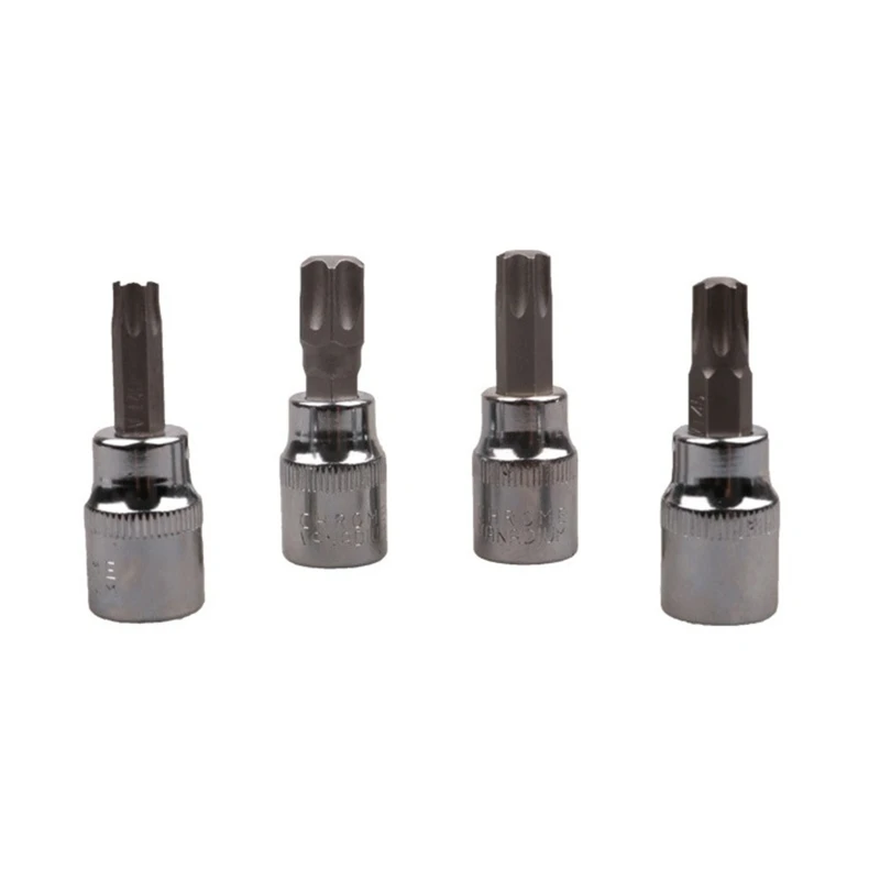 

X37E 11-Piece 1/4-Inch 3/8-Inch Star Bit Socket Set Stainless Steel Anti-rust Hex Bits Kit Fitting for Screwdriver Hand Tool