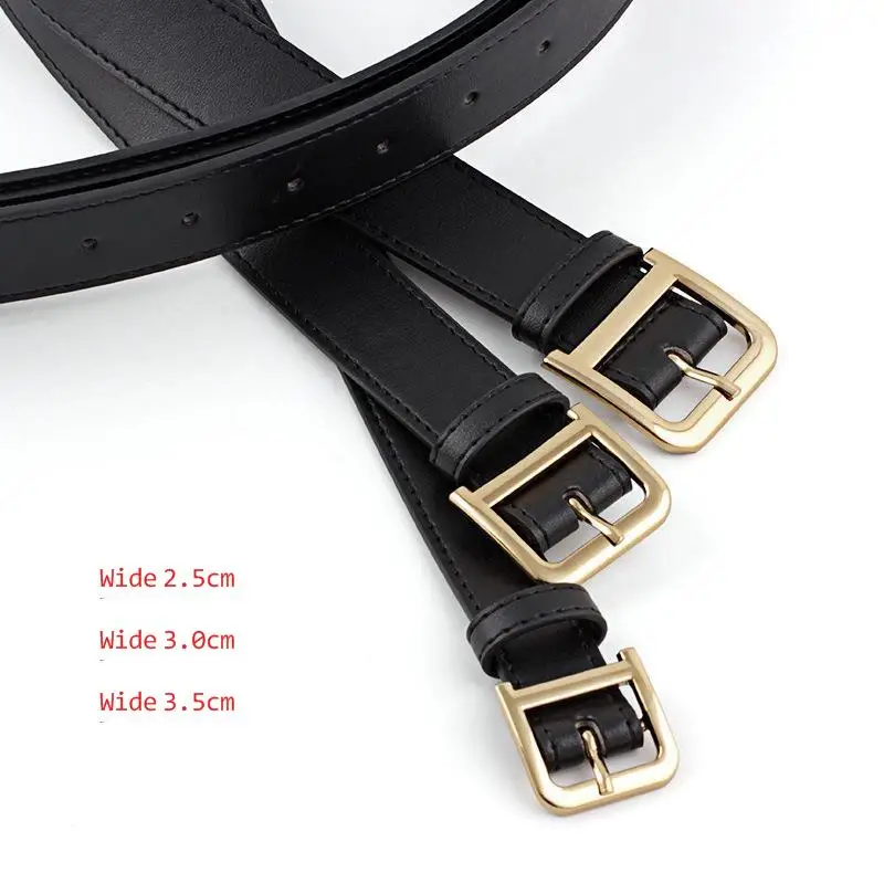 

Черный ремень с пряжкой в виде буквы d, Женский Повседневный декоративный кожаный ремень для пальто и джинсов в стиле ретро